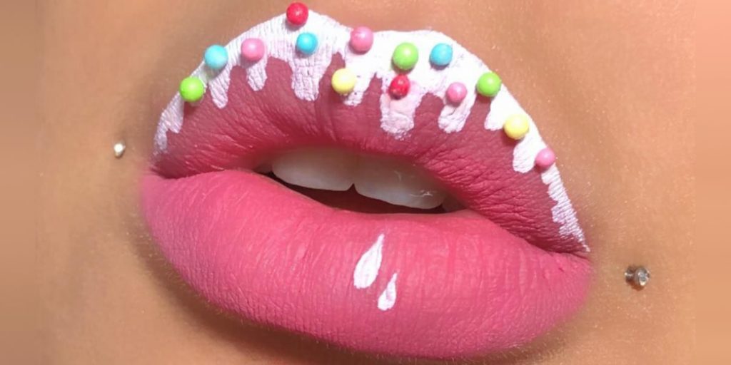 pink sprinkle lips