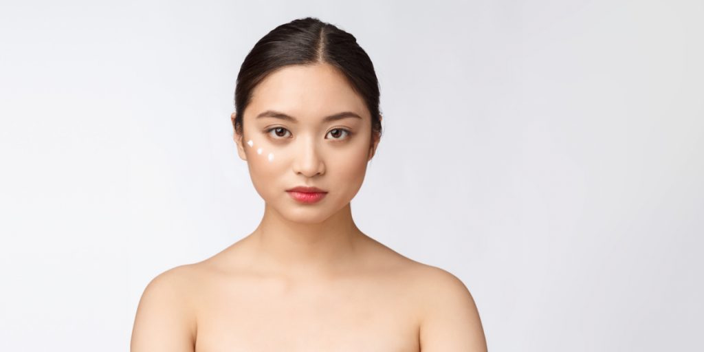 asian woman with makeup