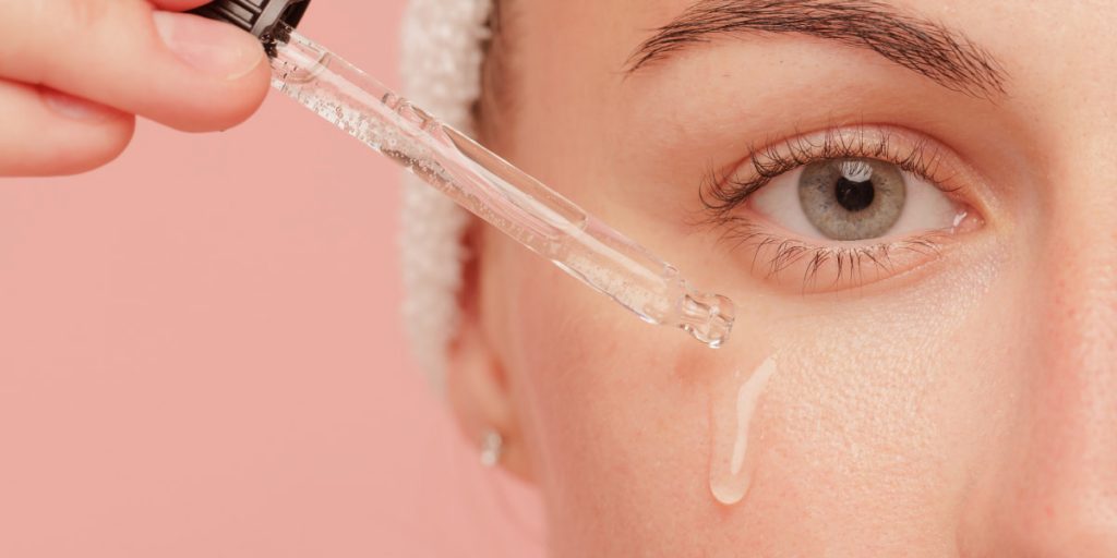 applying stearic acid on the skin