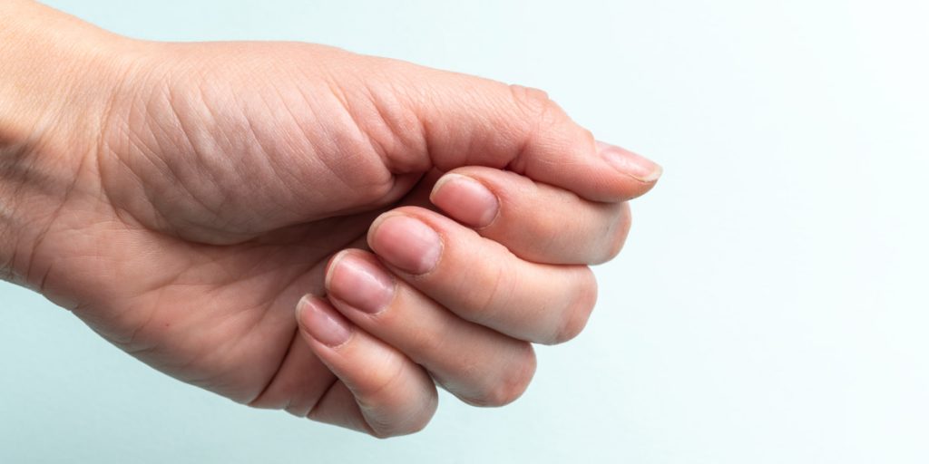 woman nails closeup