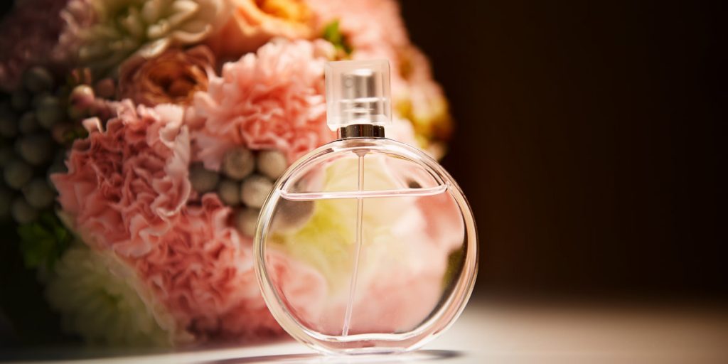 pink jar of perfume