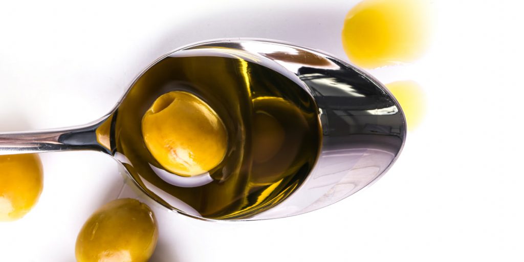 olive oil on the tablespoon