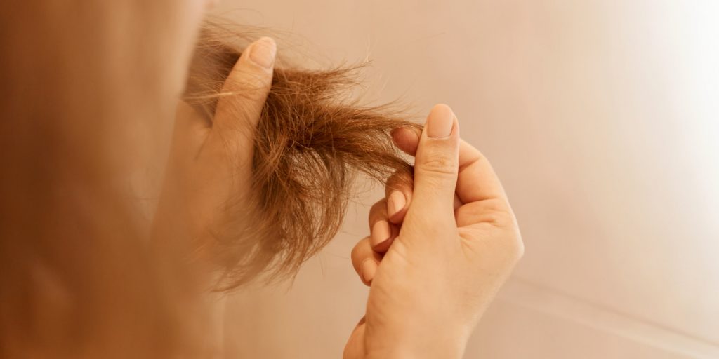 heat damaged hair tips
