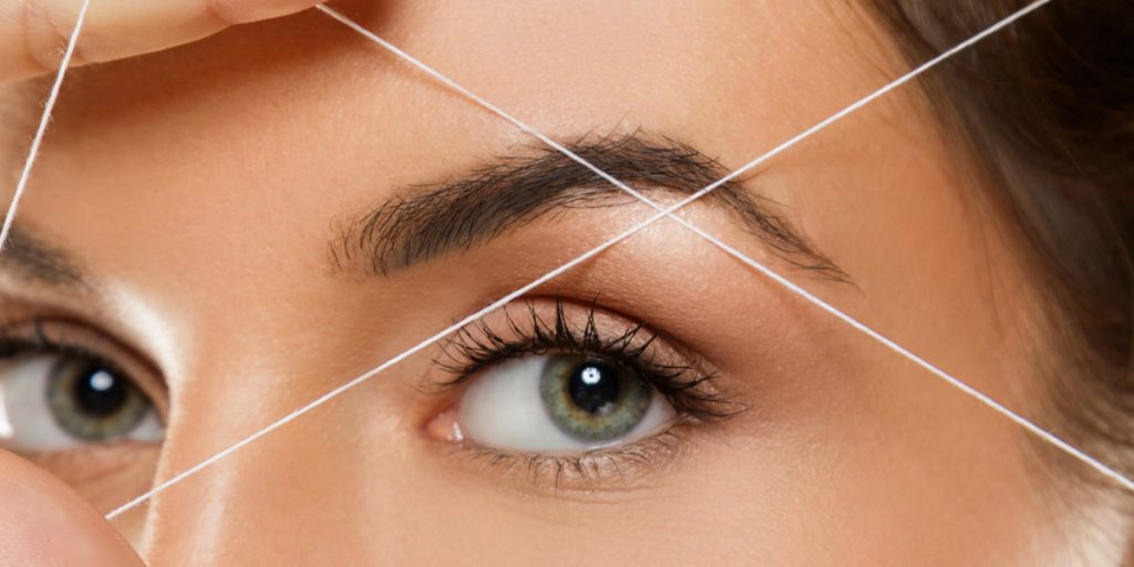 eyebrow threading process