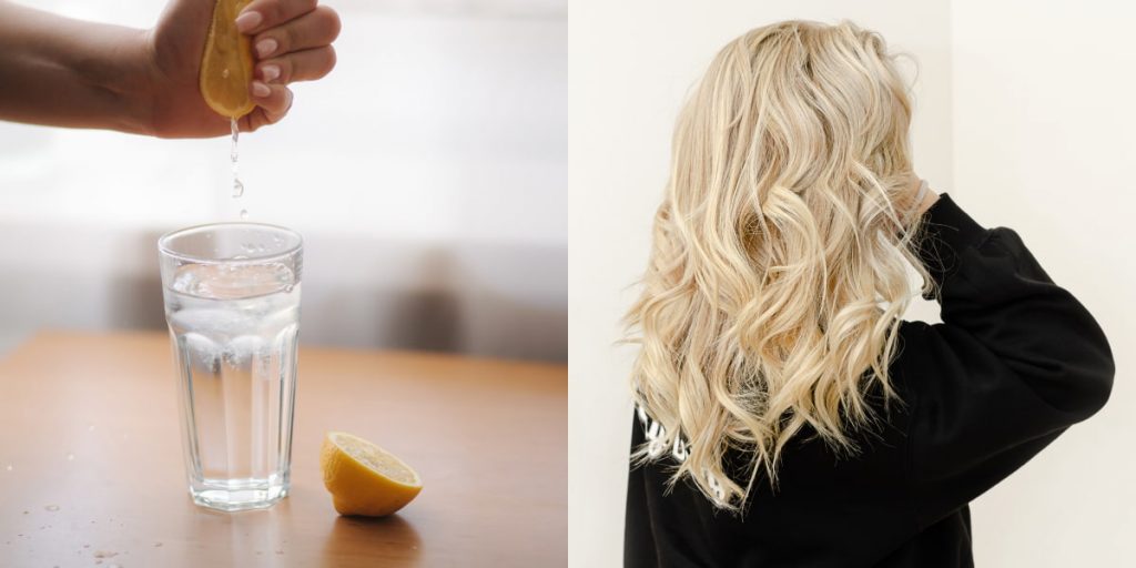 lemon juice and lighten hair