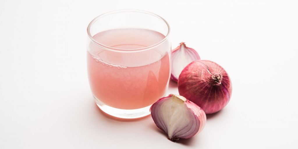 onion juice in the glass