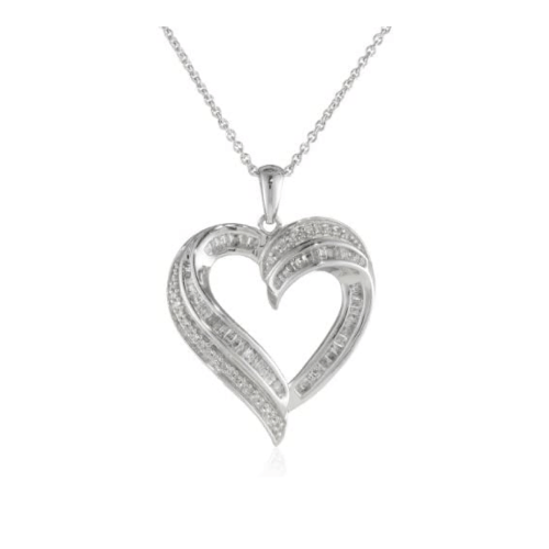 11 Amazon Collection Sterling Silver Diamond Heart Pendant Necklace 18  min - 10 Best Cheap And Trendy Jewelry For Women In 2023