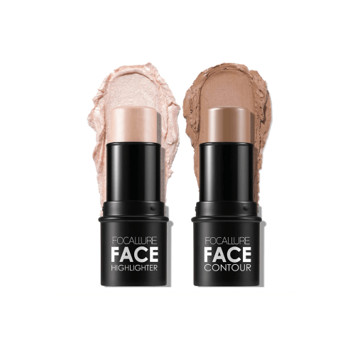 8 FOCALLURE 2 Pcs Mineral Cream Contour Stick min - How To Apply Highlighter On Face? Top 5  Highlighters To Use  