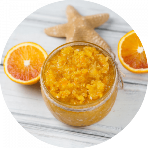 10 Skin Refreshing Scrub  Sea Salt Orange min 300x300 - Homemade Body Scrub For Dry Skin: 10 Recipes